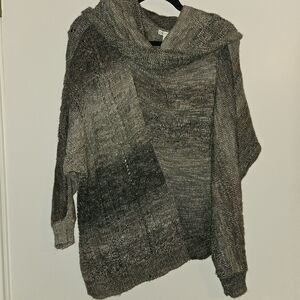 Cato Charcoal and Gray Cowl Neck Sweater